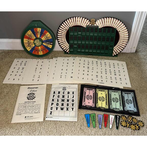 Merv Griffiin Enterprises Deluxe Wheel Of Fortune Complete Board Game - Picture 1 of 10